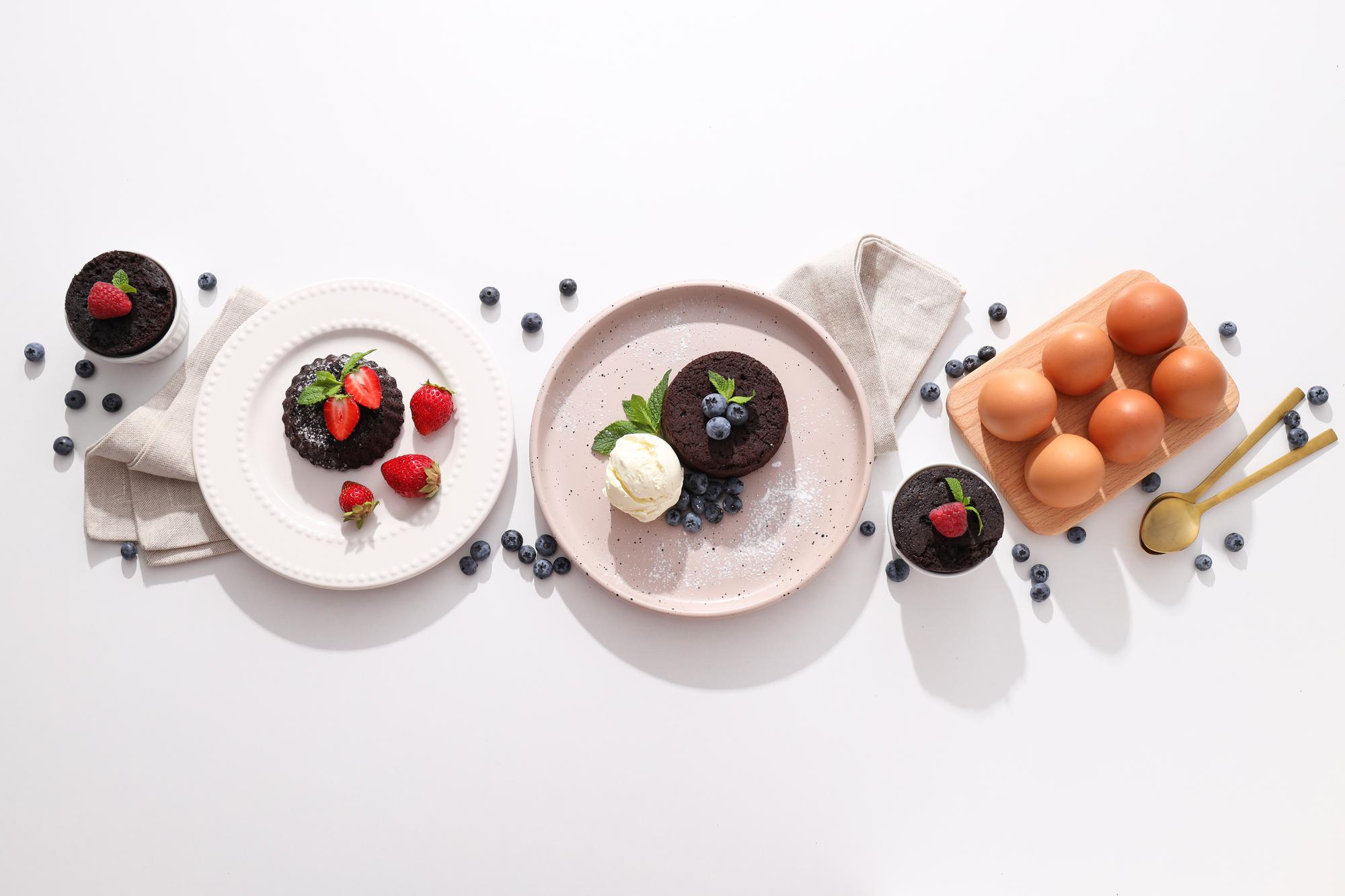 Set of plated tasting menu